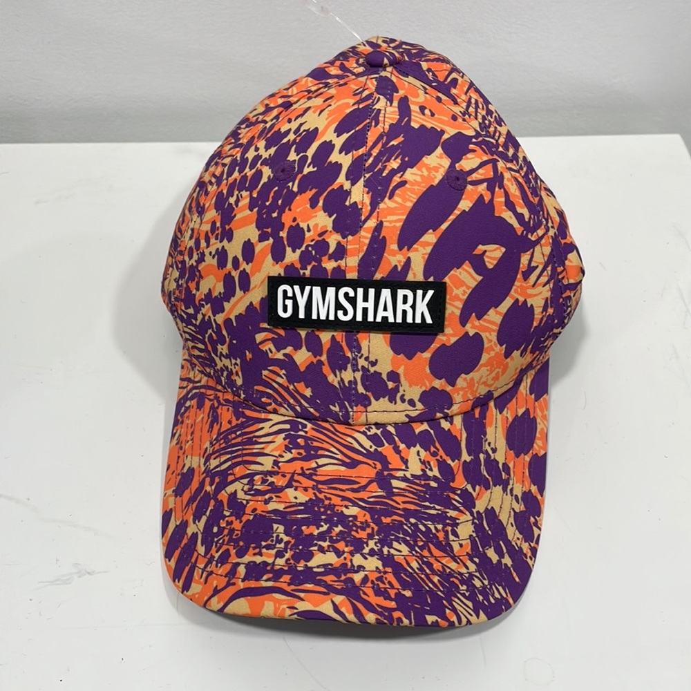 NWT GYMSHARK Orange and Purple Camo Baseball Cap Hat